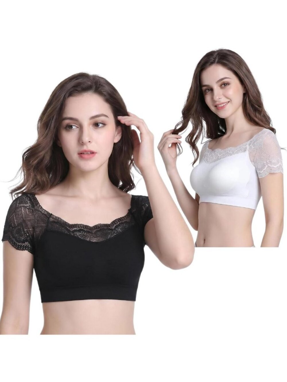 Lace Bralette Tank Top - Wireless Bra for Women & Teens, Comfortable & Stylish